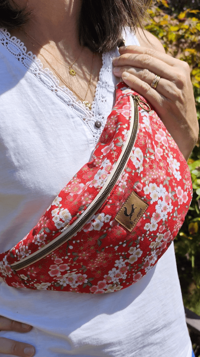 Sac banane - fleuri