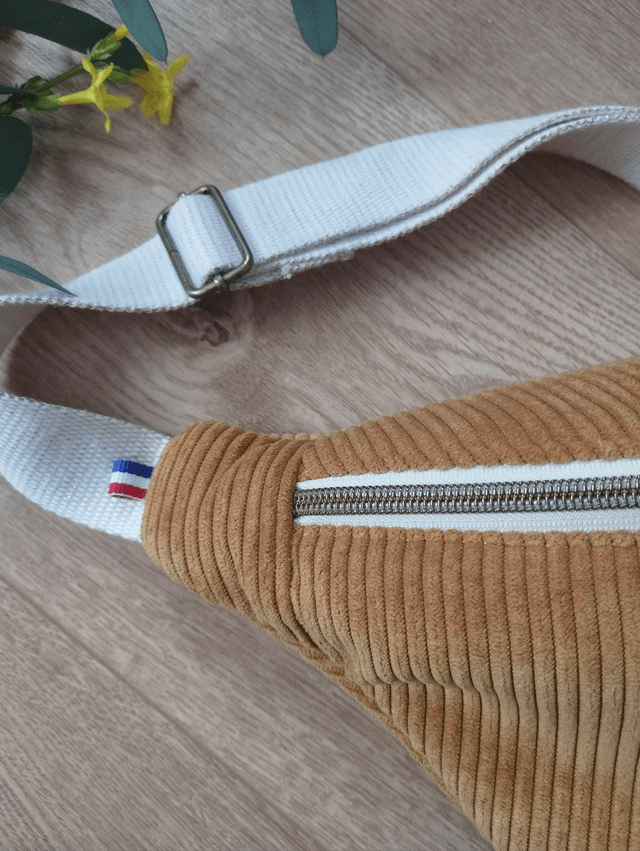 Sac banane en velours côtelé - Moutarde