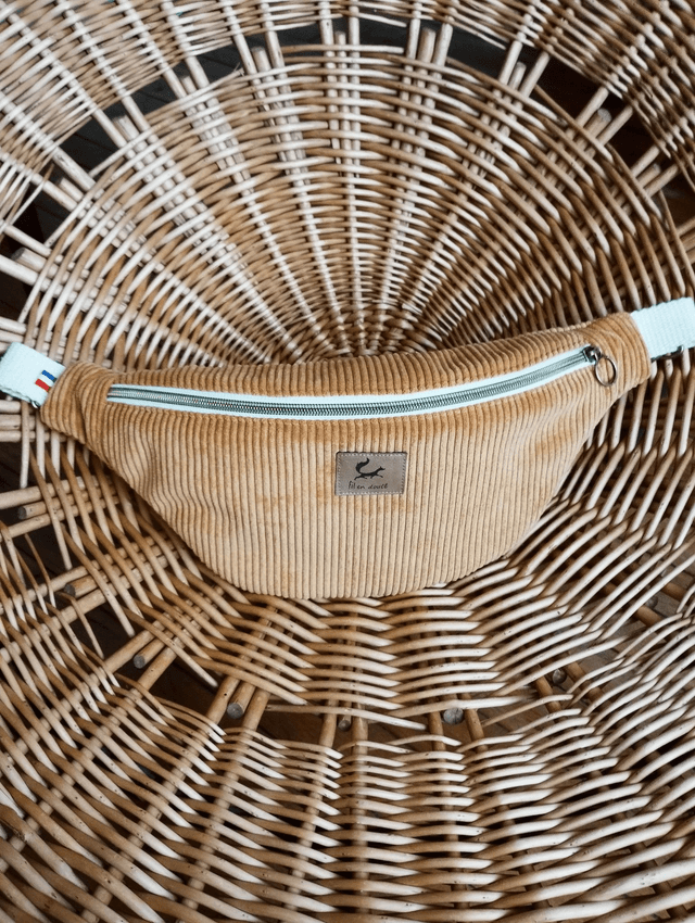 Sac banane en velours côtelé - Rouille